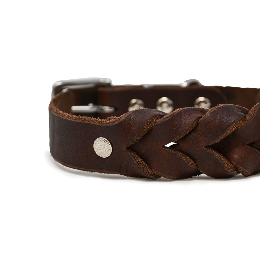 Hundehalsband aus Fettleder | Dunkelbraun