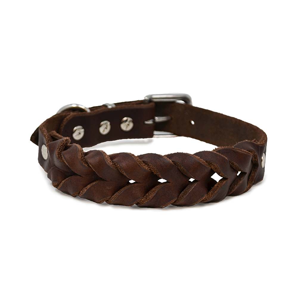 Hundehalsband aus Fettleder | Dunkelbraun