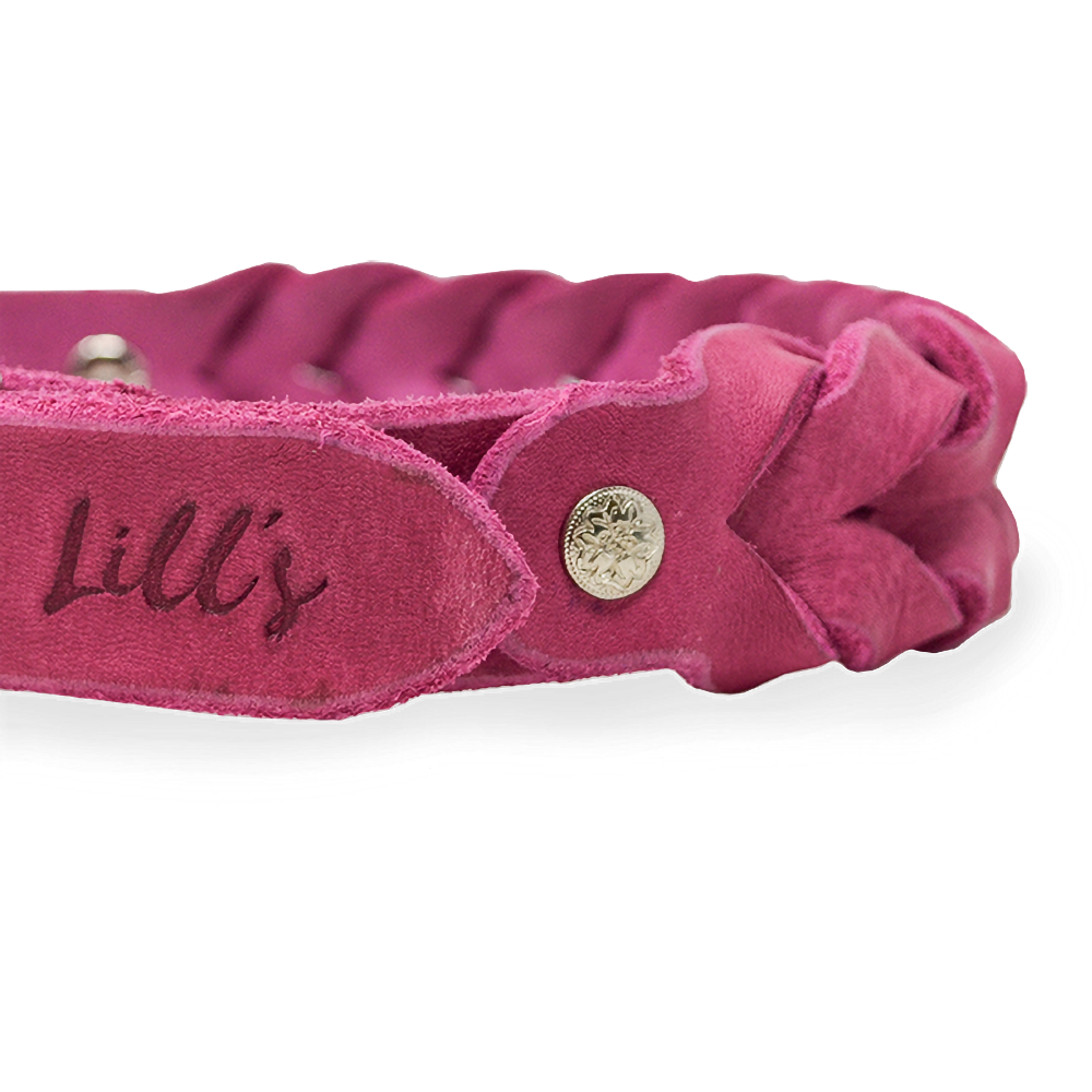 Hundehalsband aus Fettleder | Pink Berry