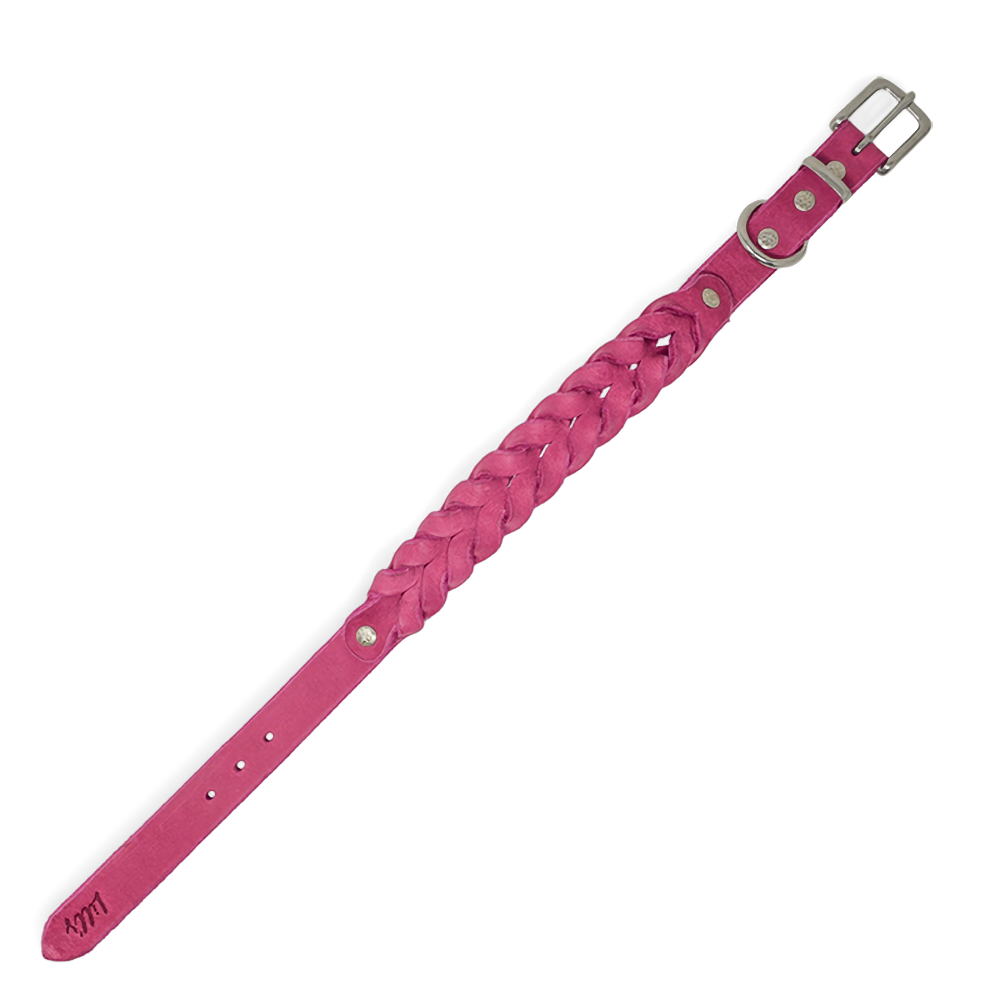 Hundehalsband aus Fettleder | Pink Berry