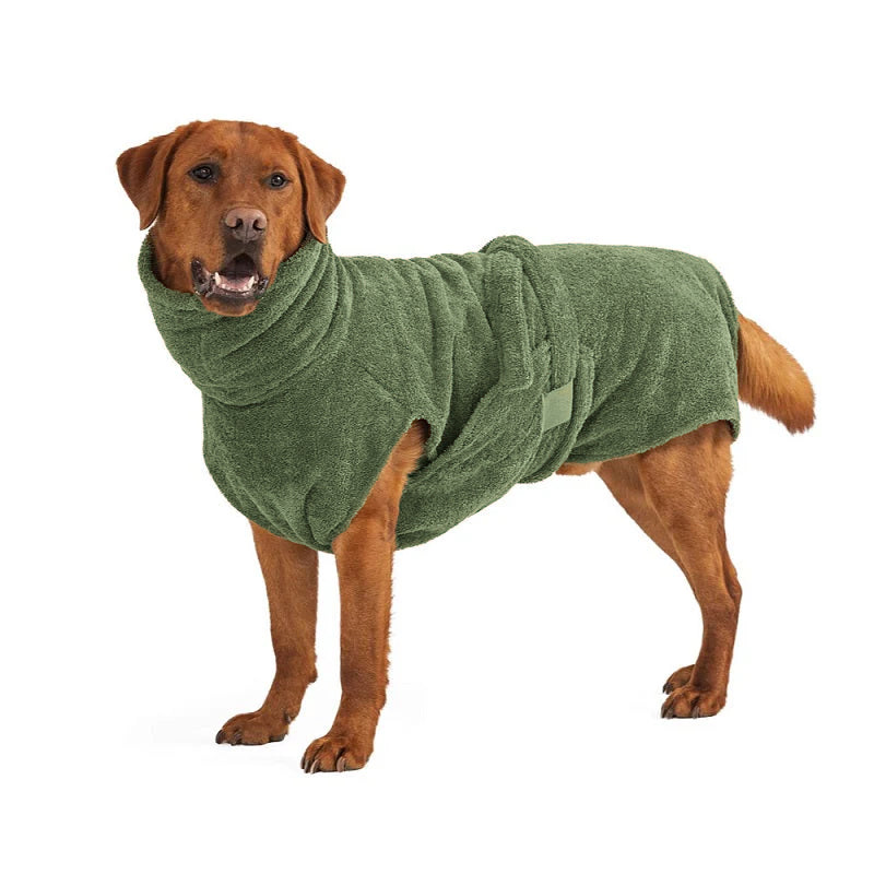 Hundebademantel | Olive
